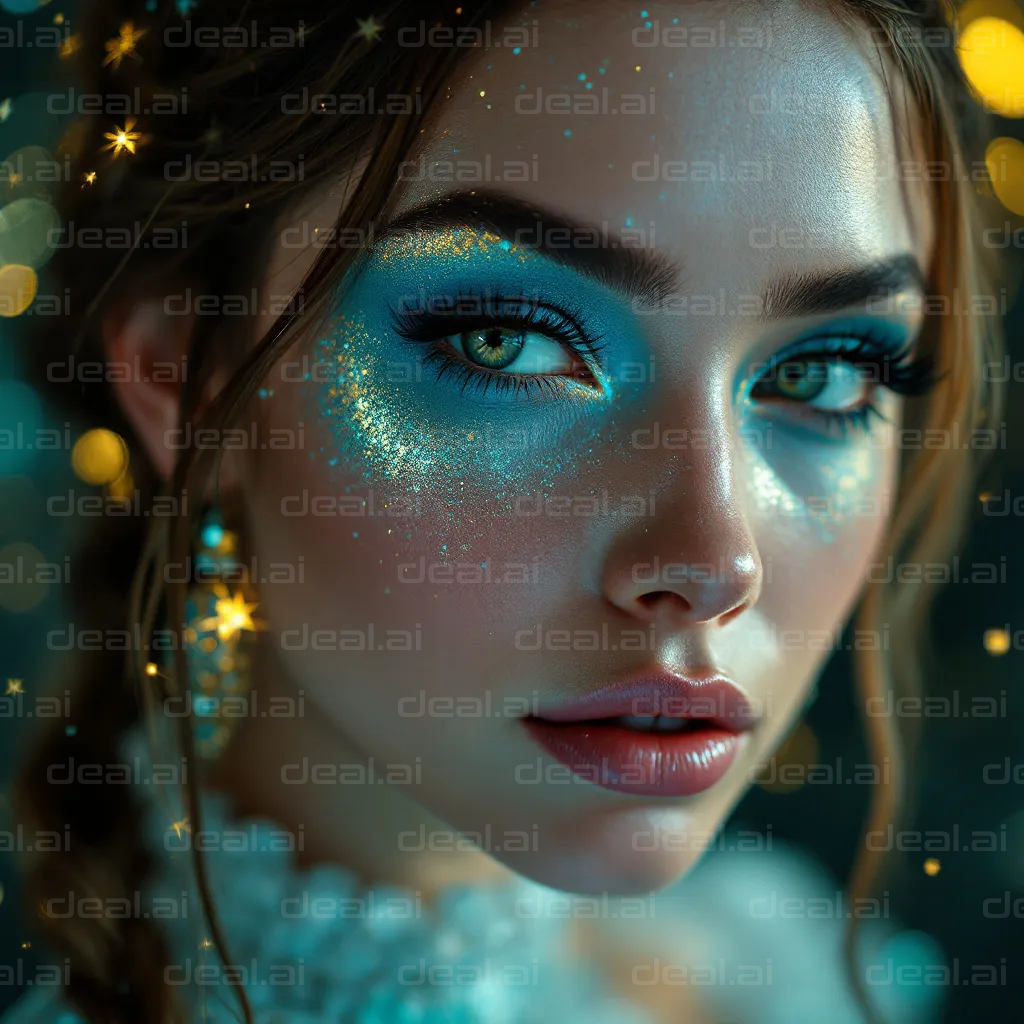 "Glittering Starry Makeup"