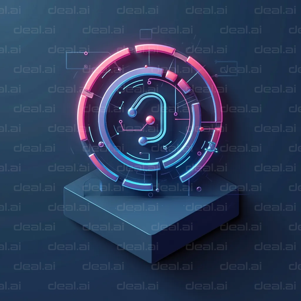 "Futuristic Neon Circuit Pattern"