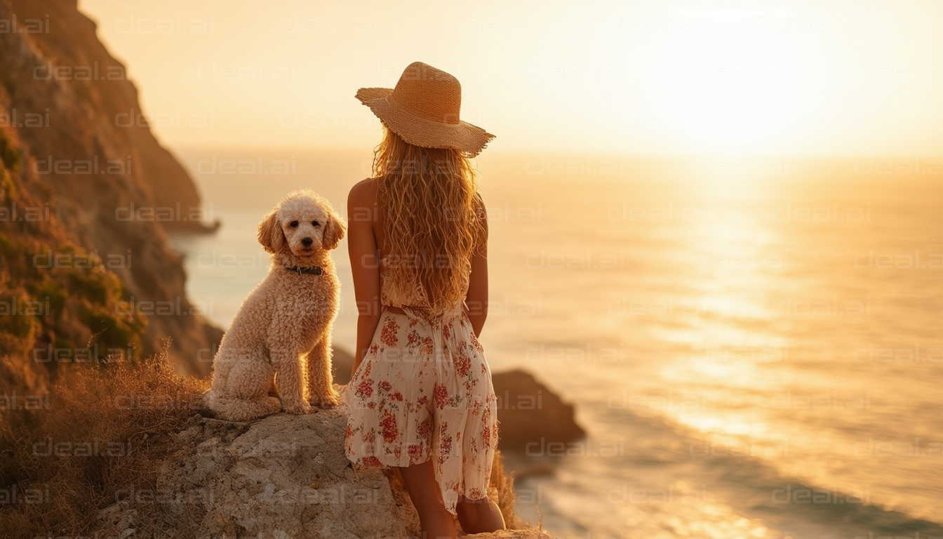 "Sunset Companions by the Sea"