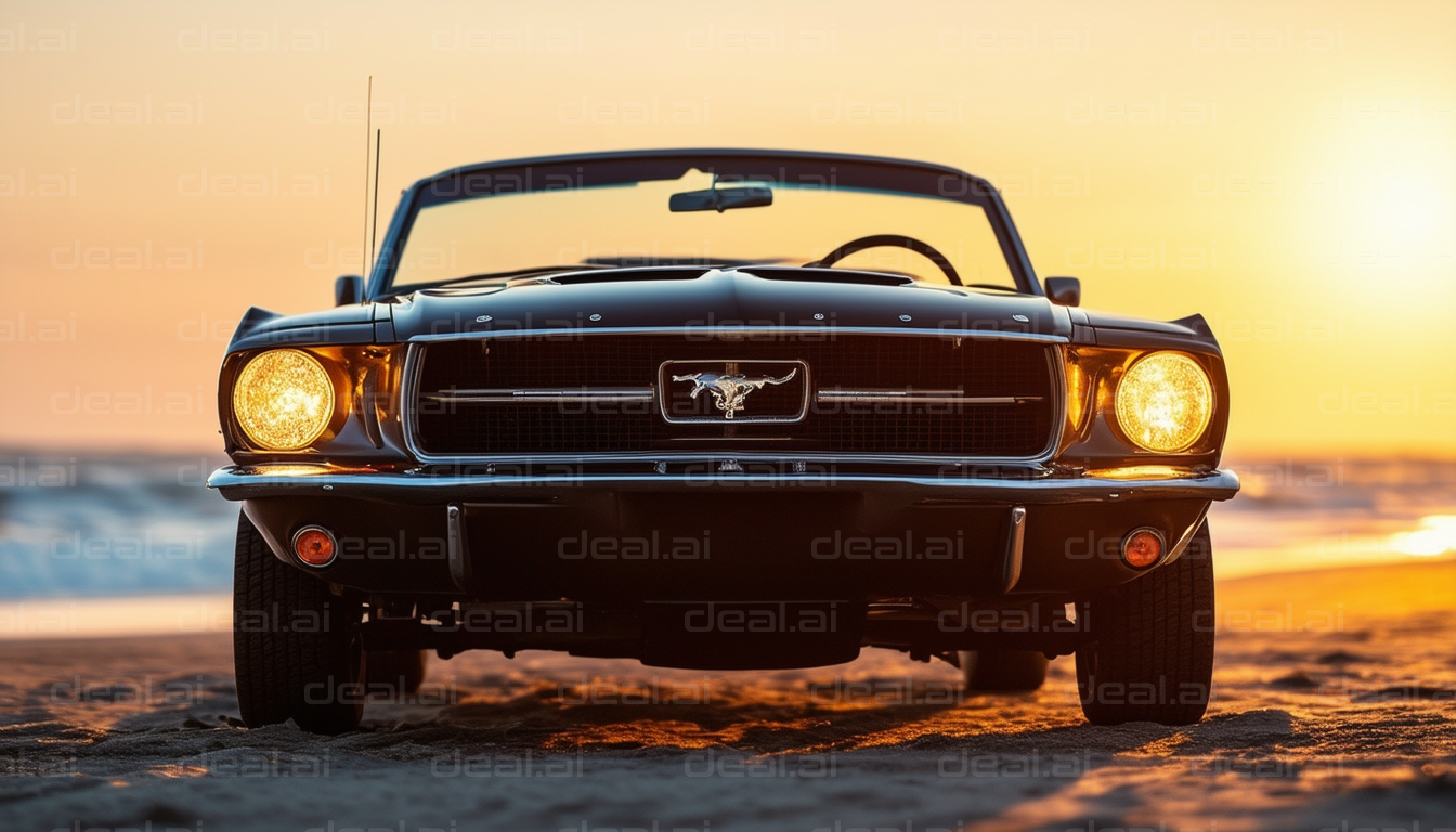 Classic Mustang at Sunset Beach Drive