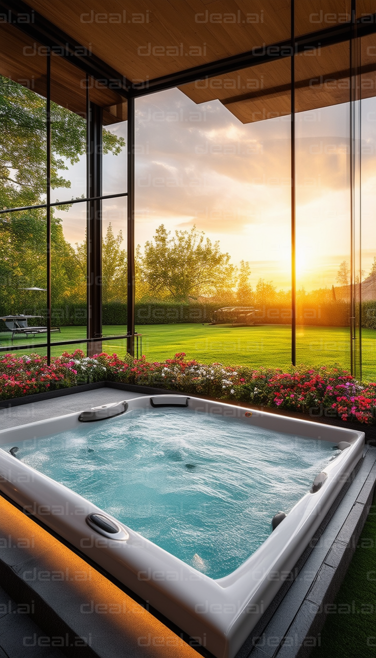 Sunset View from the Hot Tub