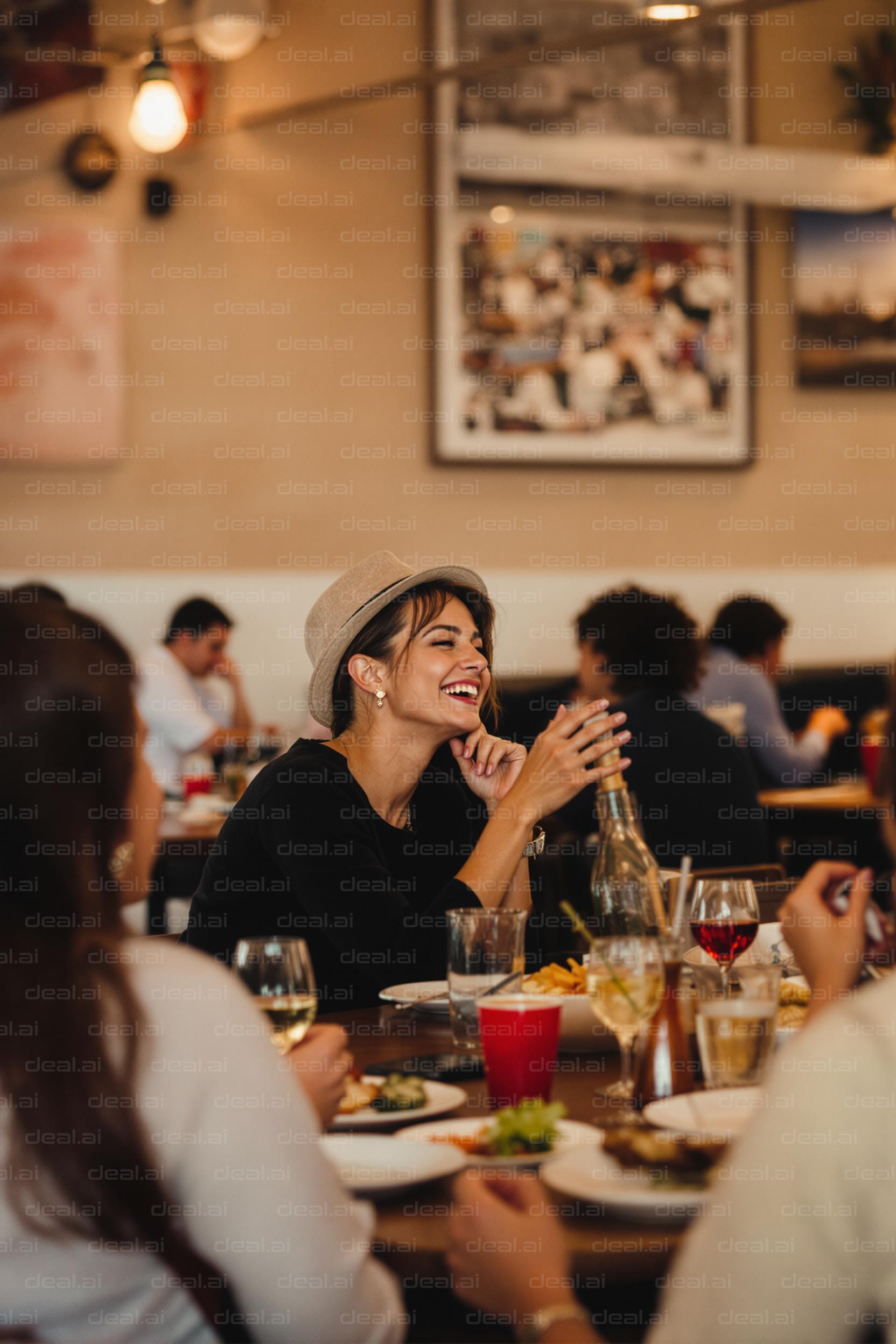 Lively Restaurant Gathering