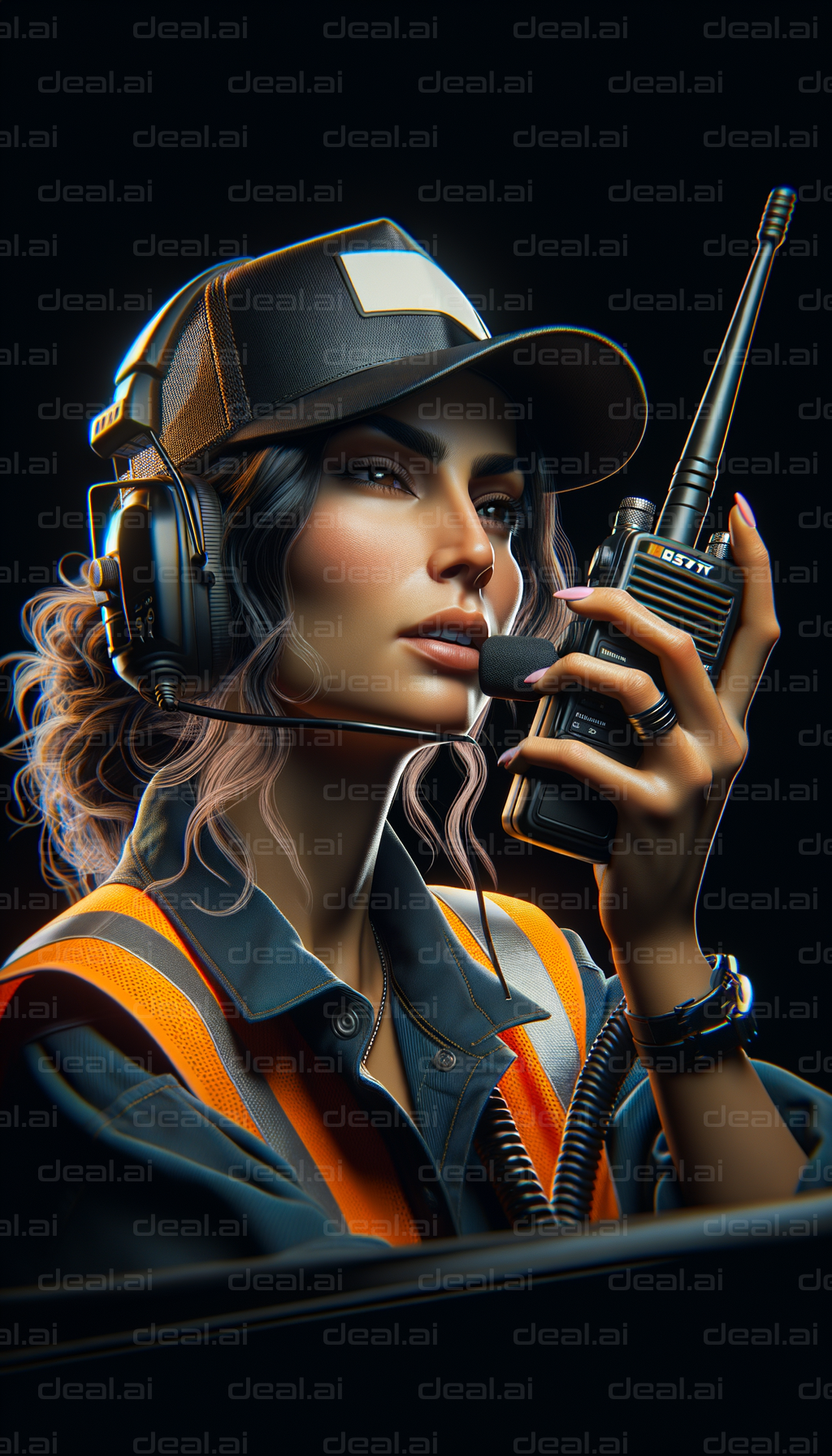 "Dispatcher with Radio Headset"