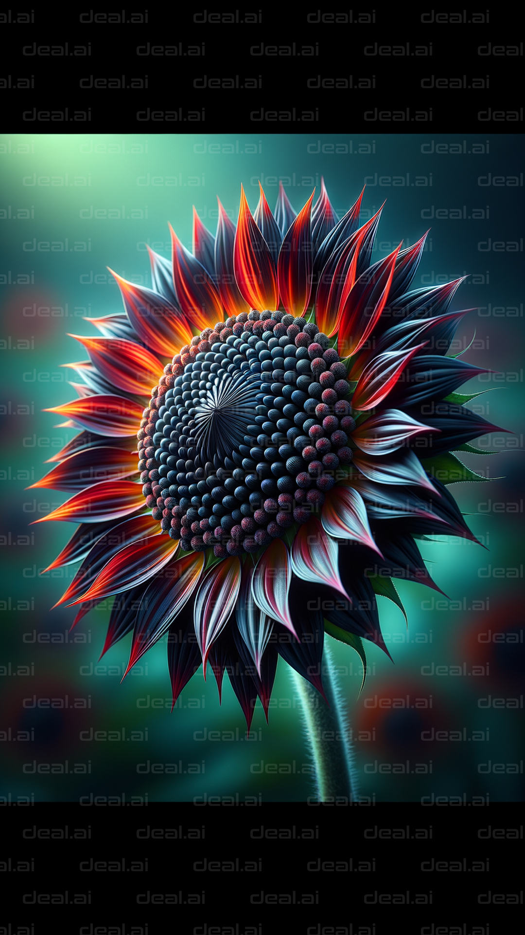 "Vibrant Spiral Sunflower"