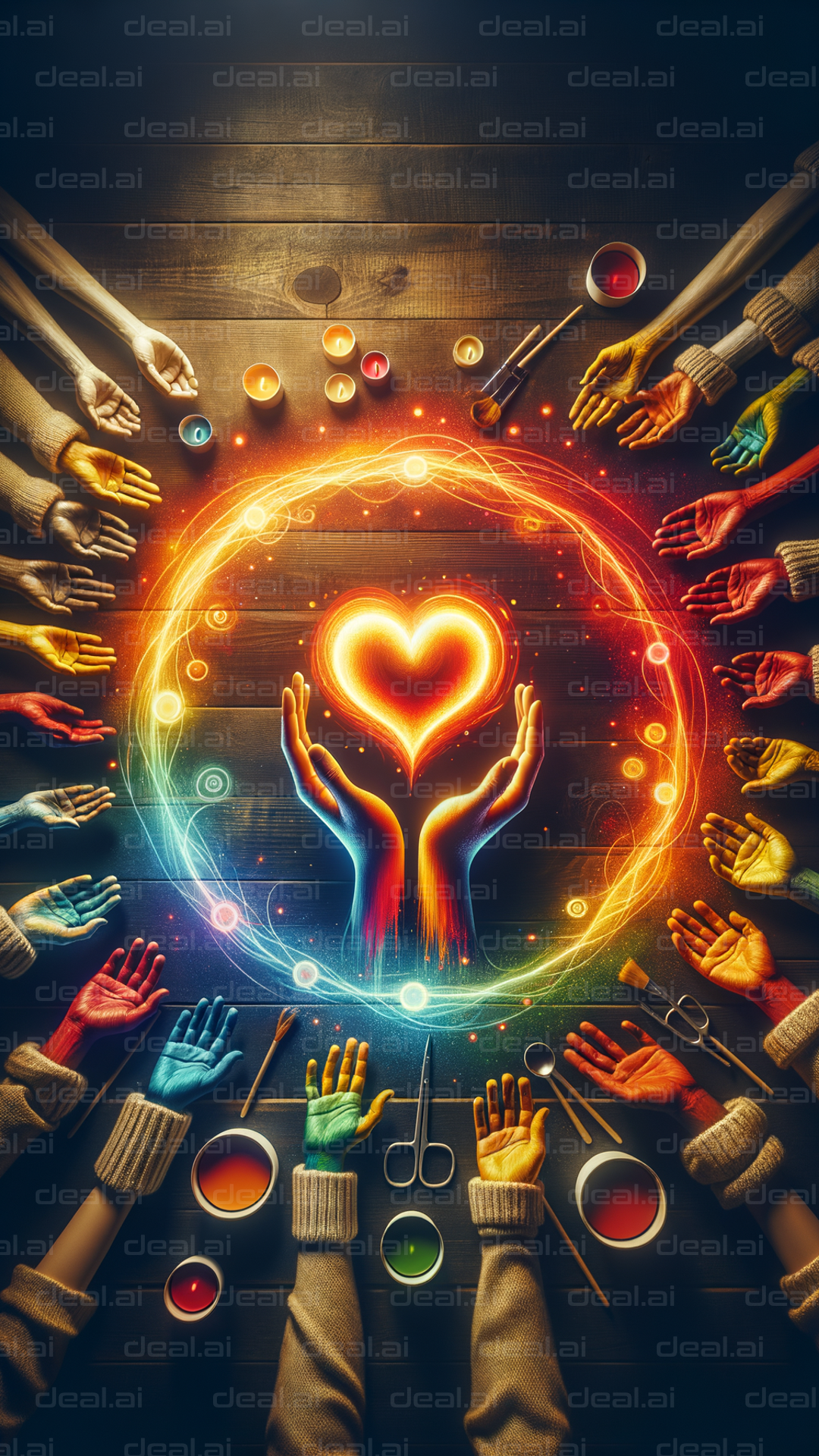 Unity Through Colorful Hands