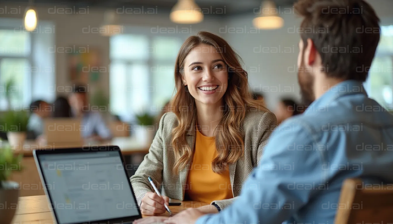 Friendly Office Meeting Conversation