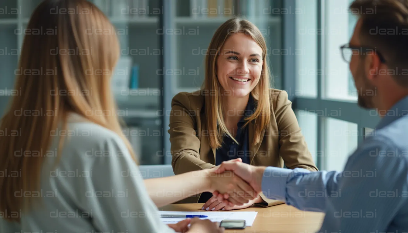 "Successful Job Interview Moment"