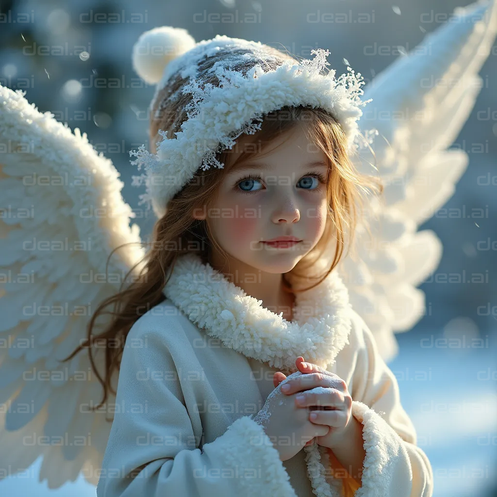 Winter Angel's Graceful Gaze