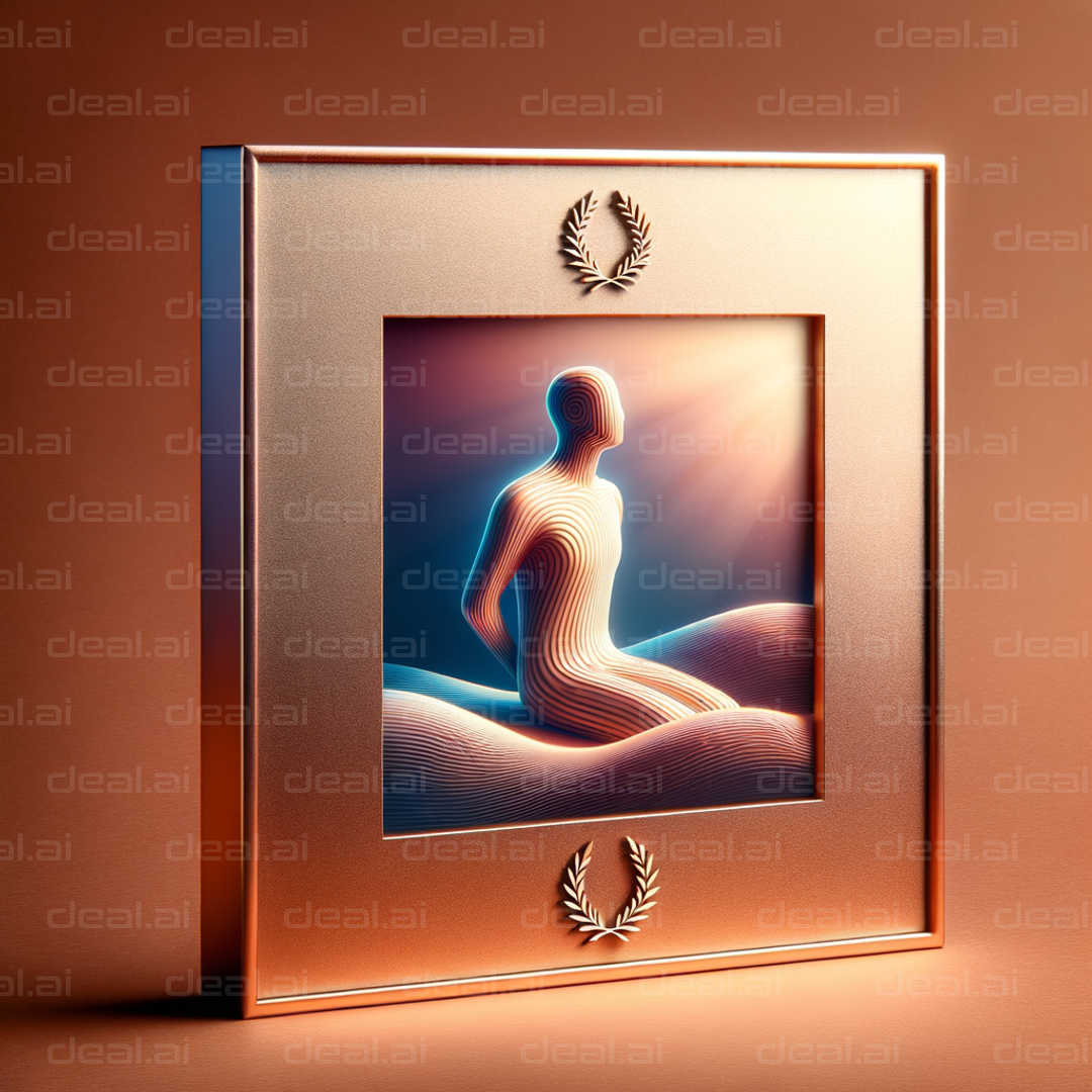 Abstract Human Form in Copper Frame