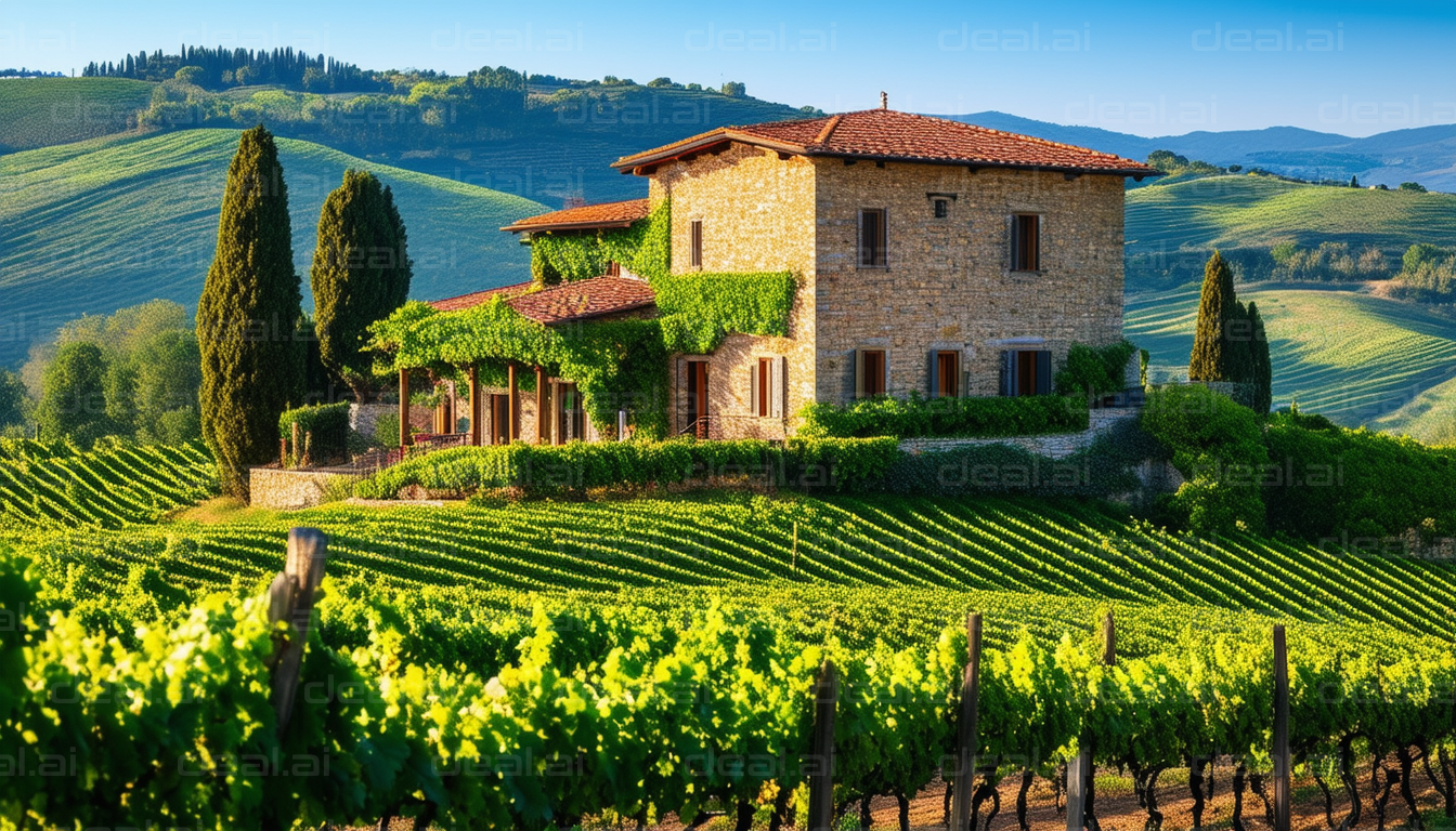 "Scenic Vineyard Villa in Rolling Hills"