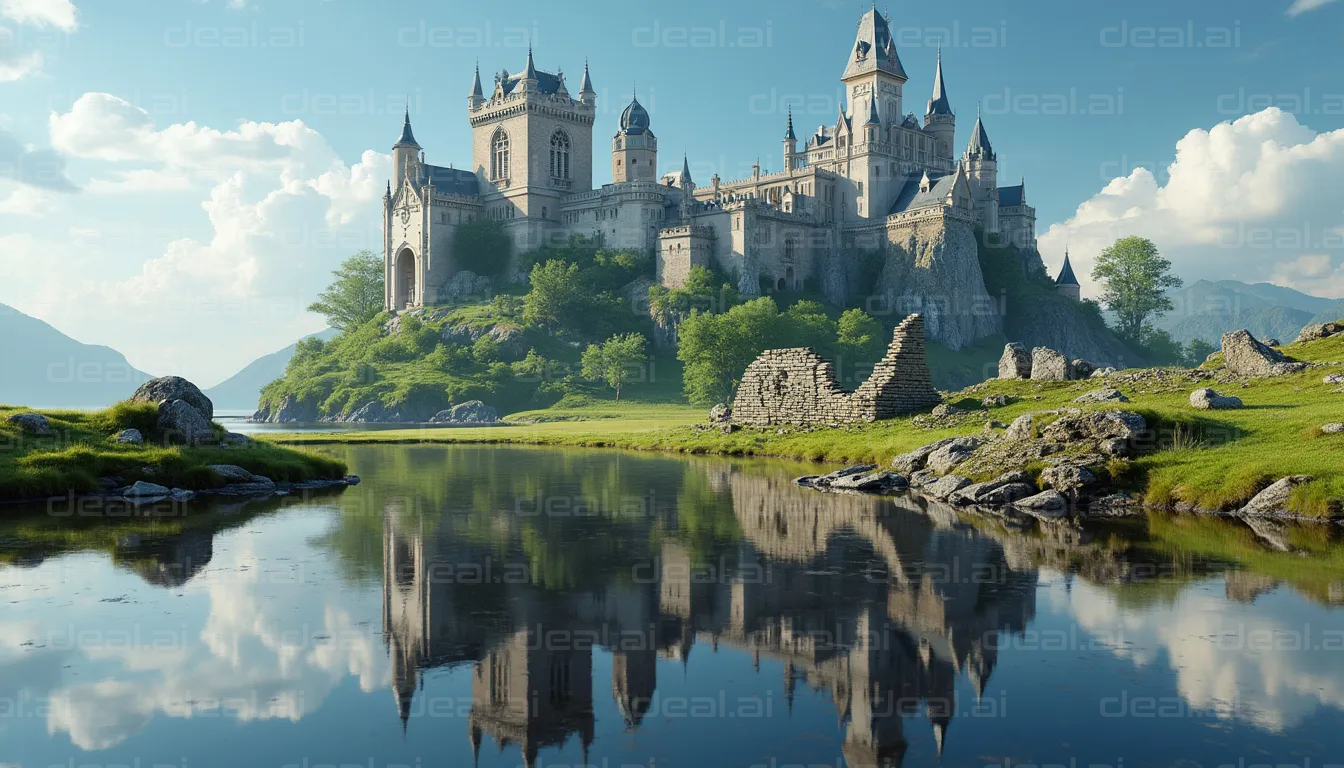 Majestic Castle by a Tranquil Lake