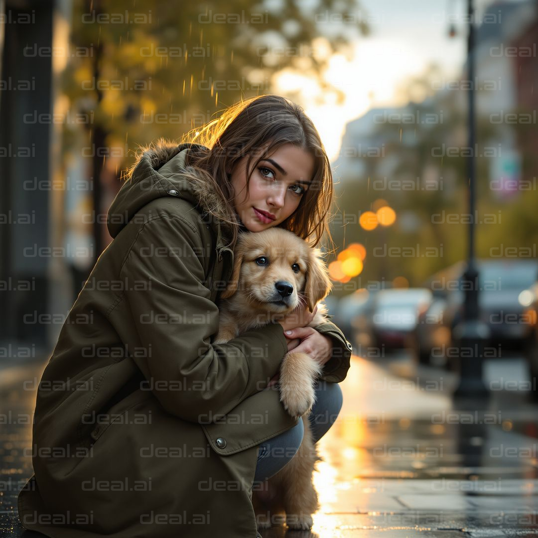 Rainy Day Puppy Cuddle