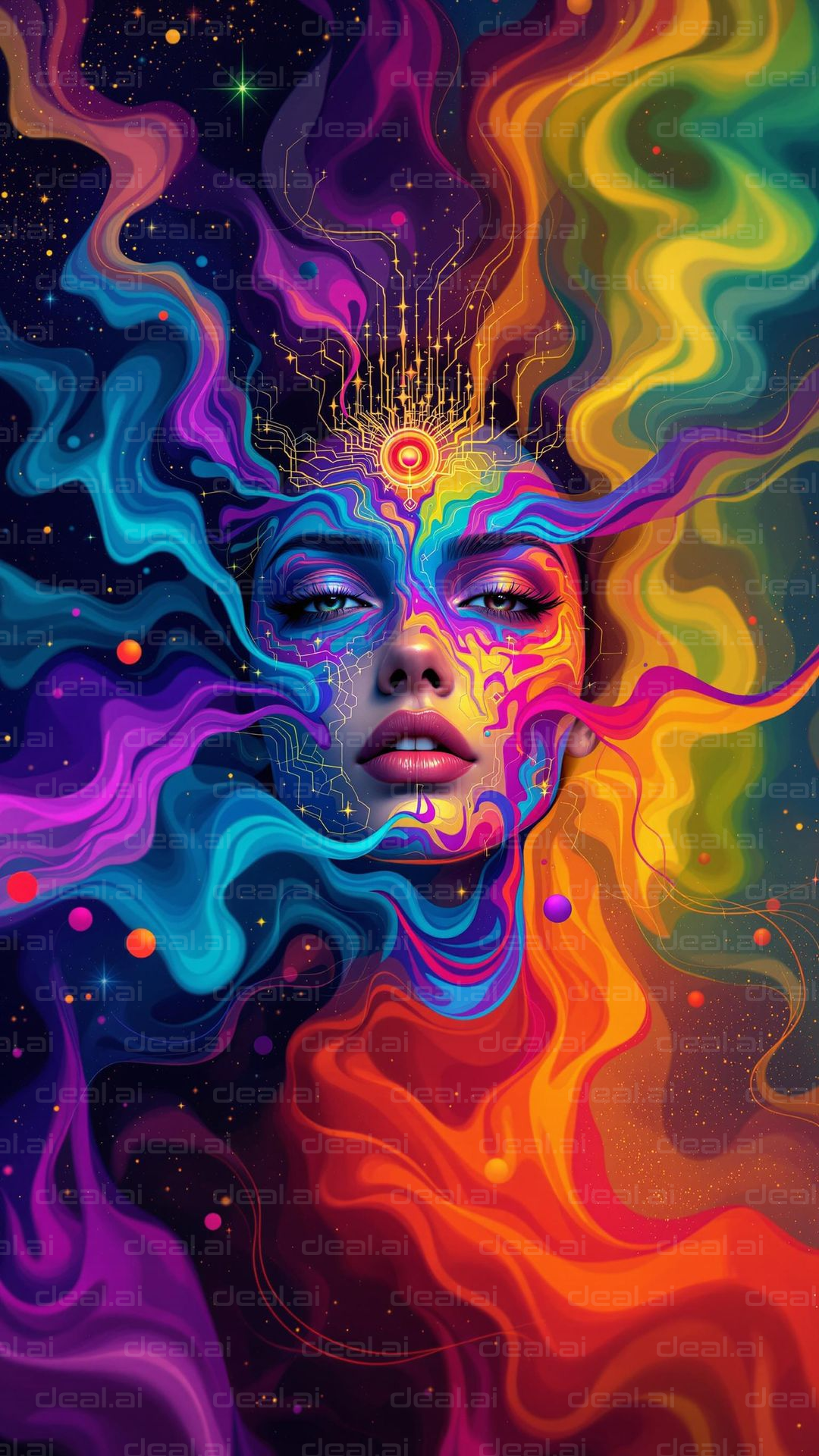 Cosmic Vortex of Colors