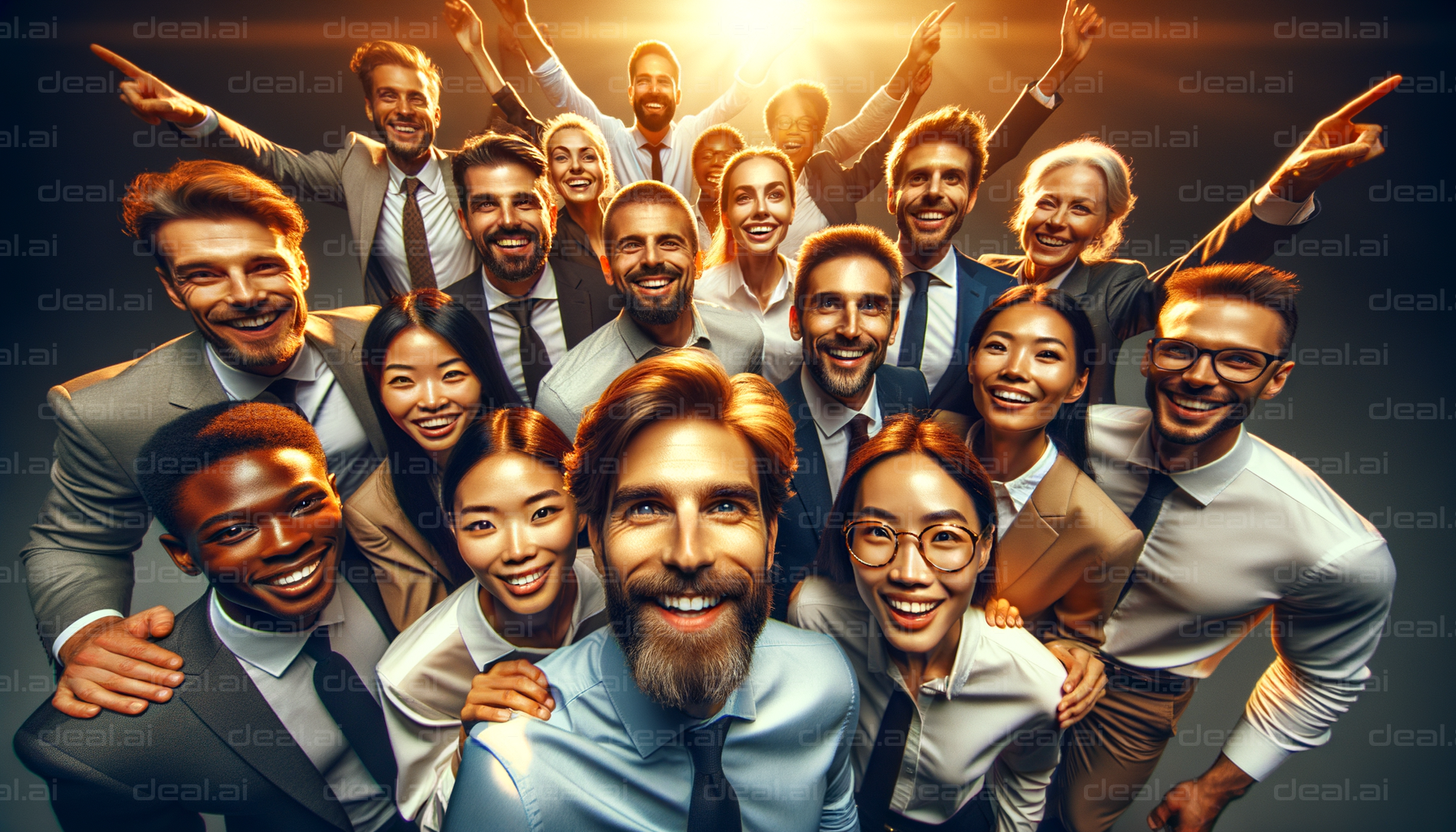 Happy Team Celebrating Success Together