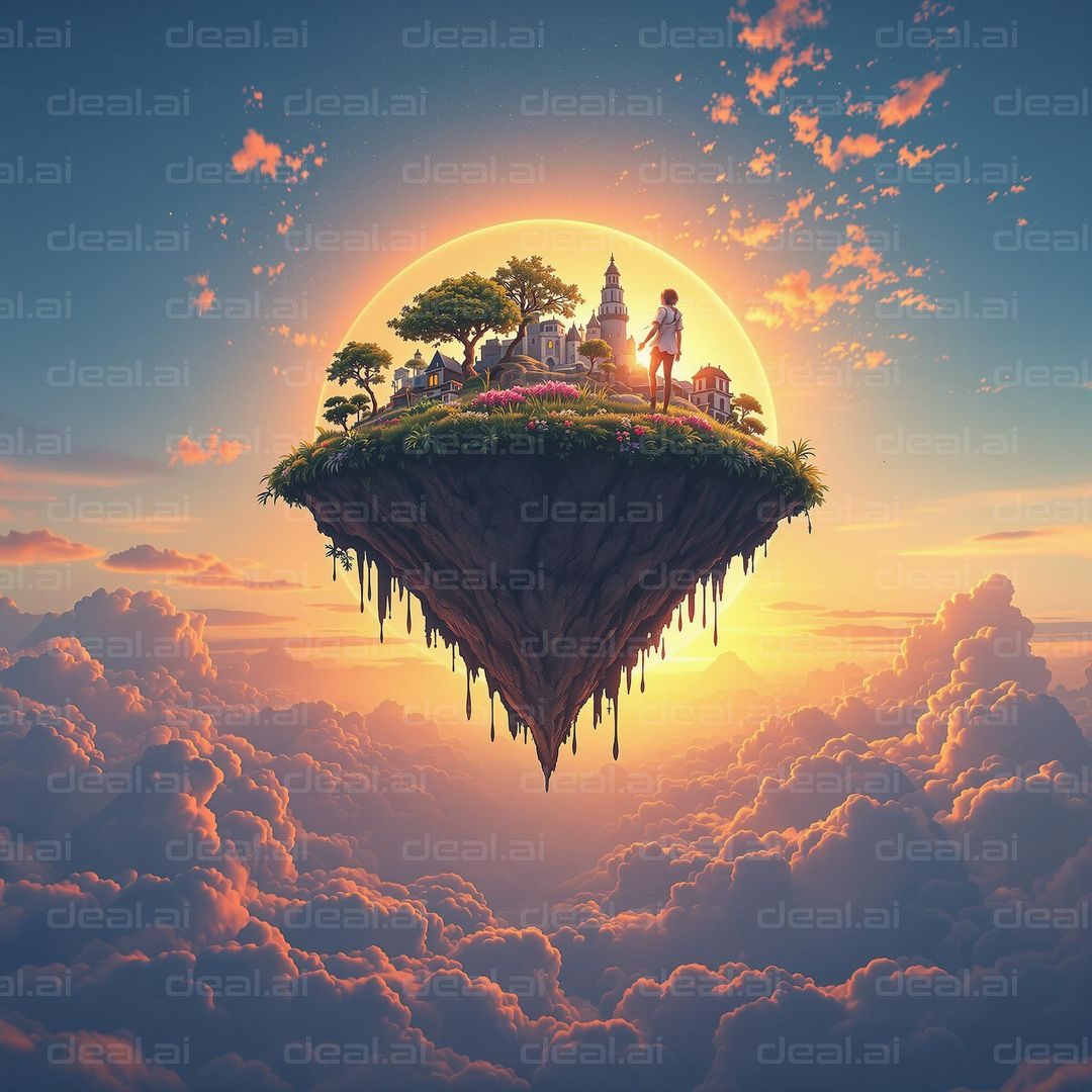 Floating Island at Sunset