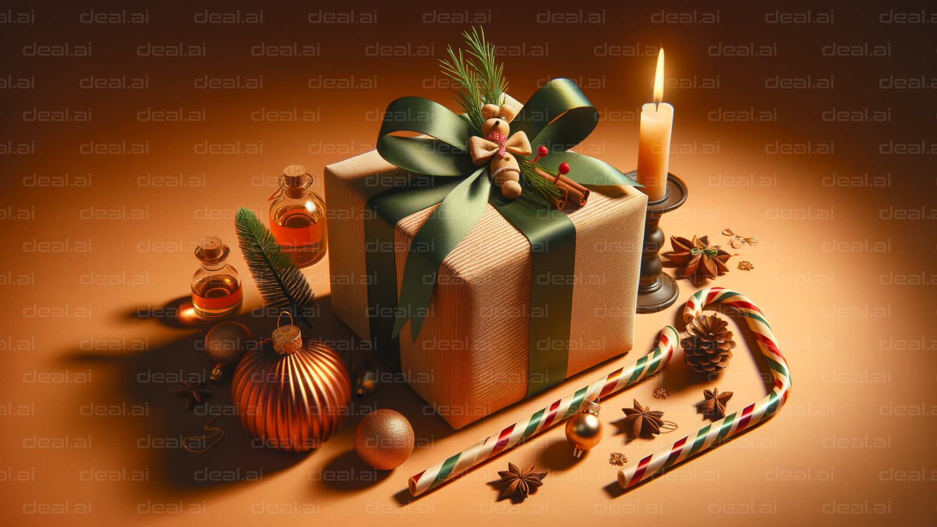 Festive Holiday Gift Scene