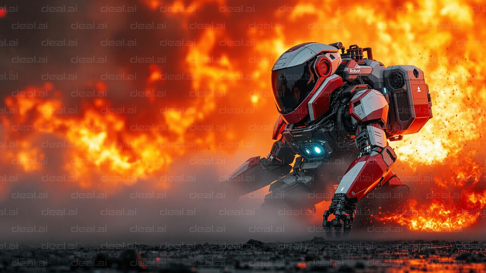 Robot Amidst the Flames