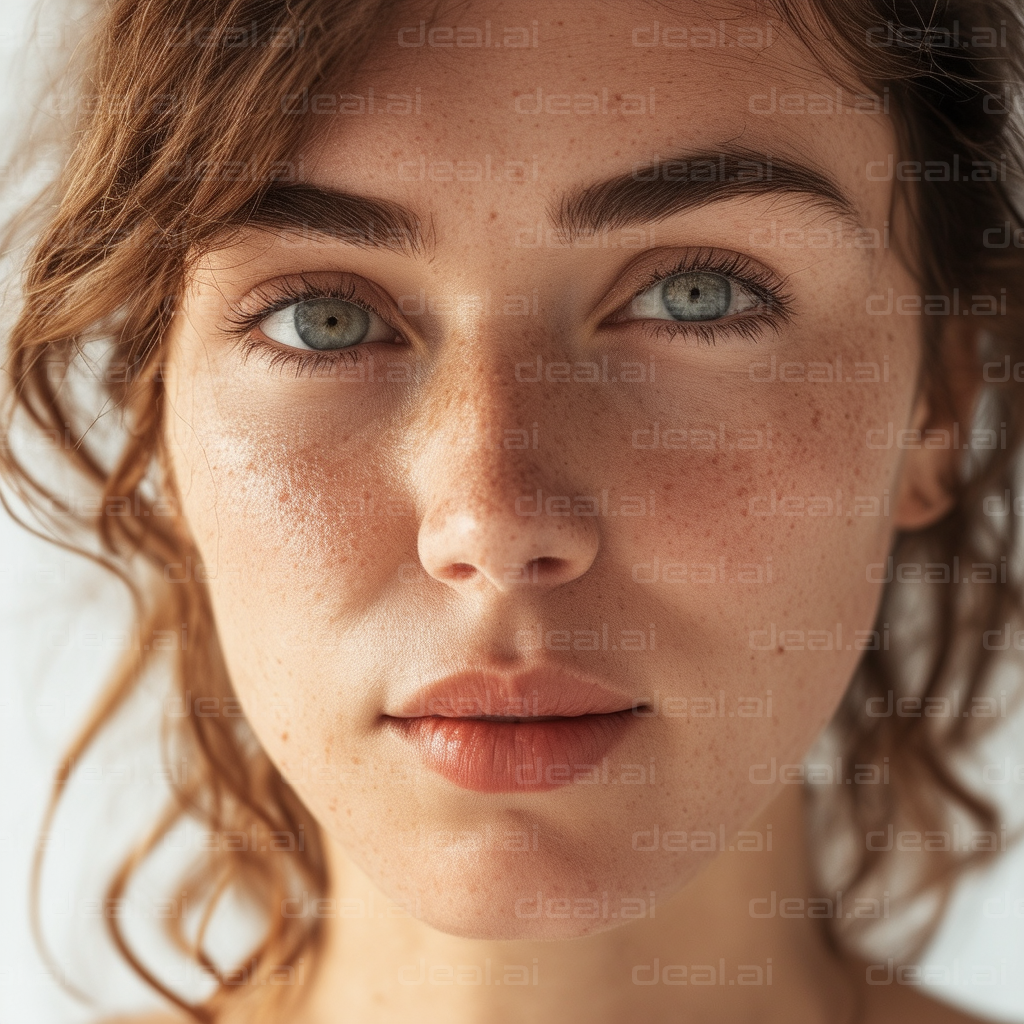 Serene Freckled Portrait