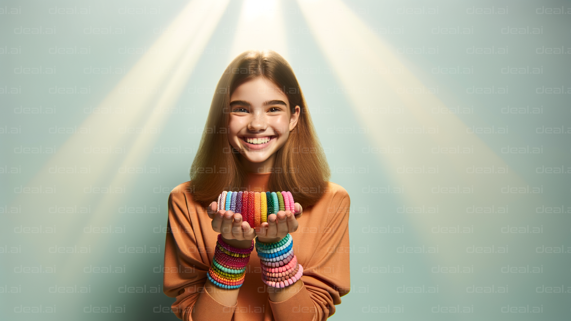 "Joyful With Colorful Beaded Bracelets"