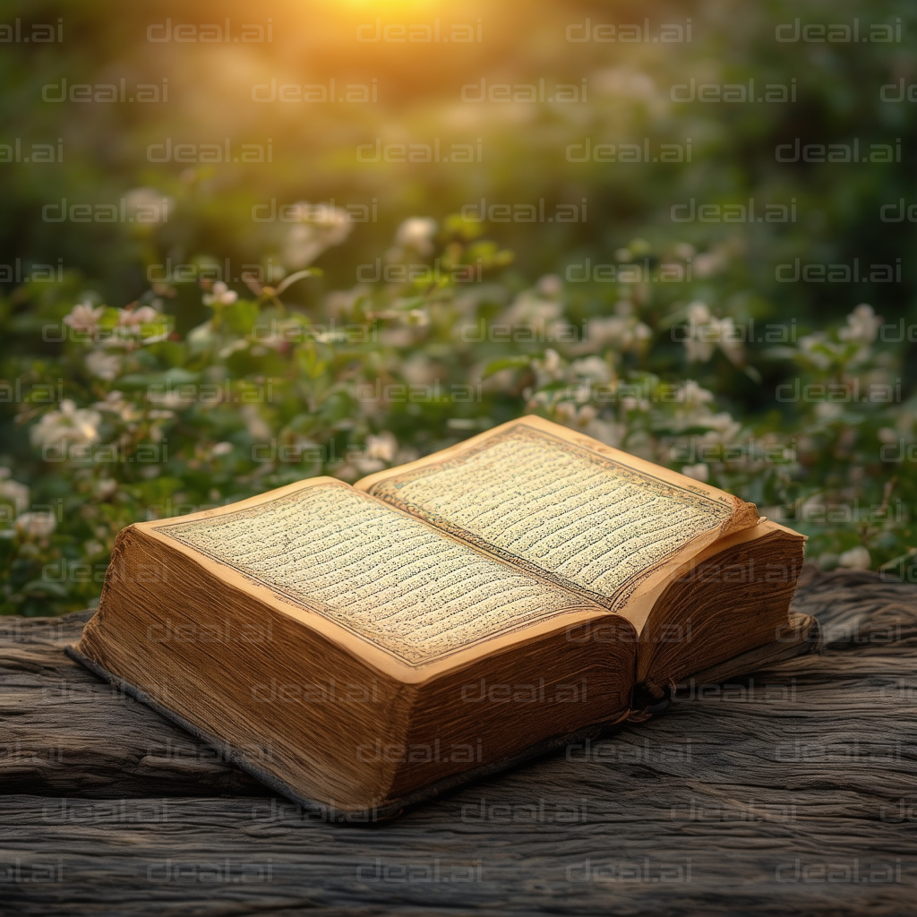 Ancient Book in Nature's Glow