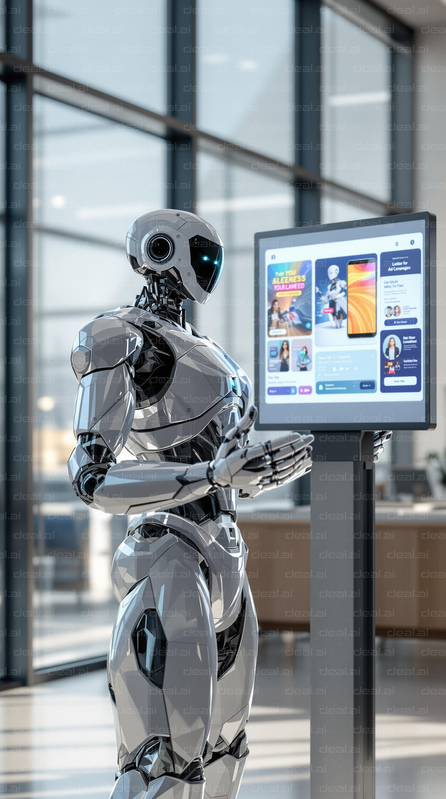 Robot Interacts with Digital Display