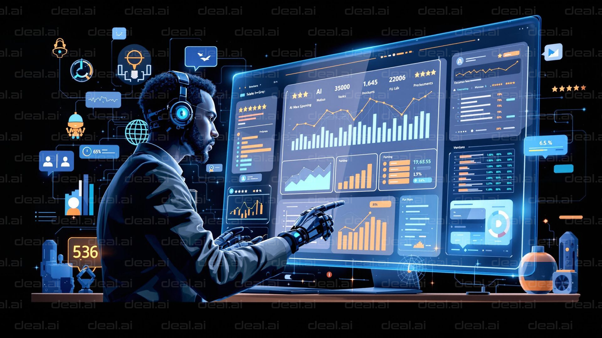 AI-Powered Data Analysis Display