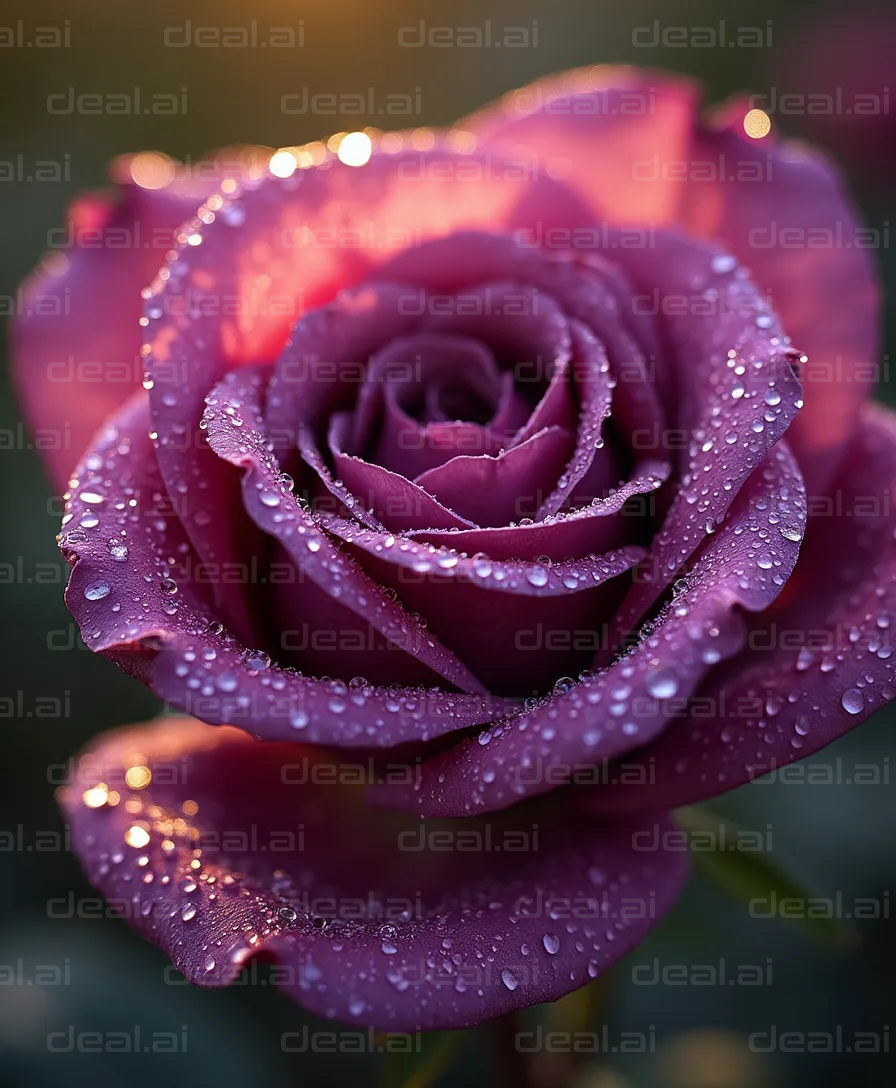 "Dew-Kissed Rose at Dawn"