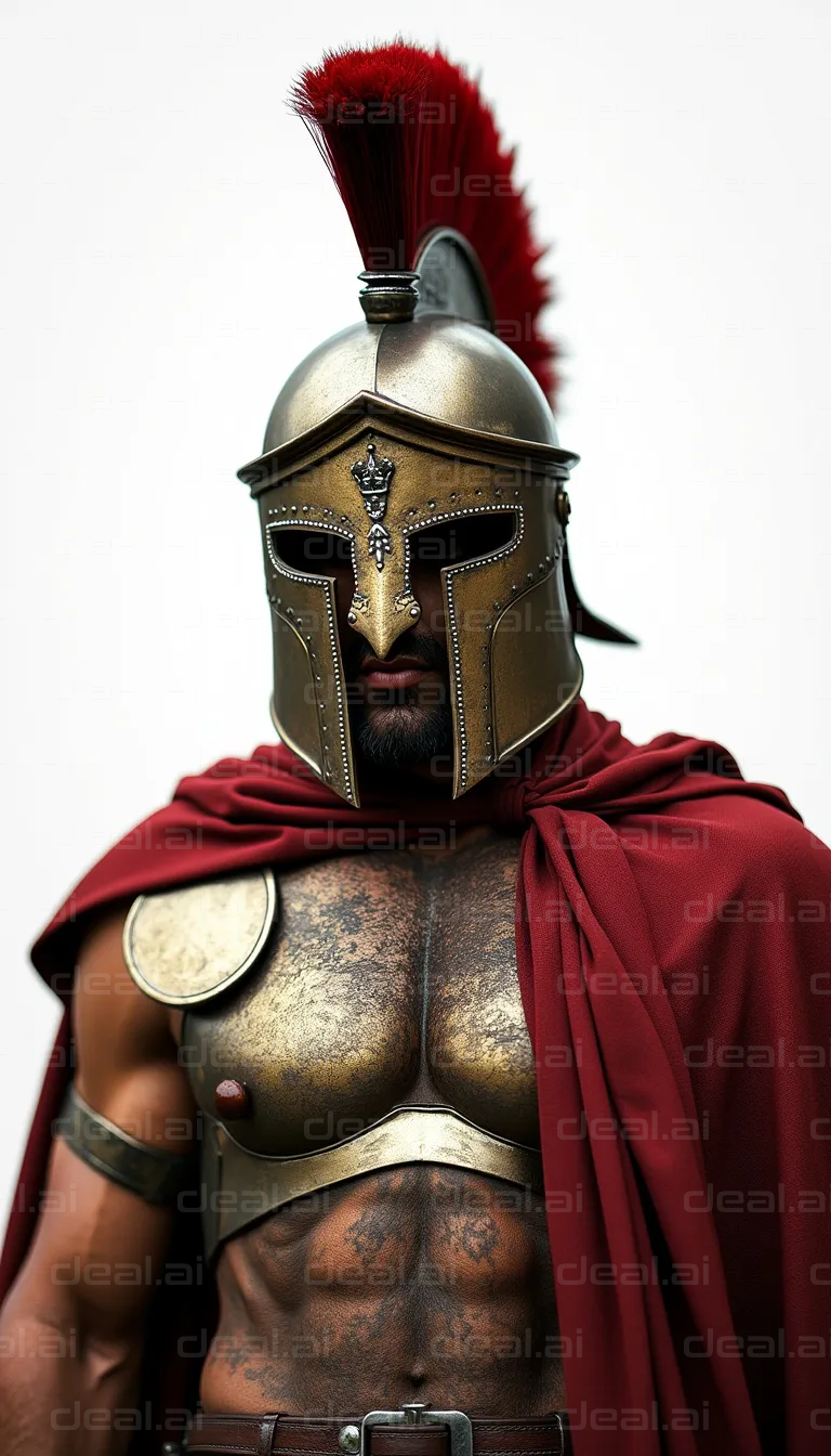 "Armored Warrior in Red Cape"