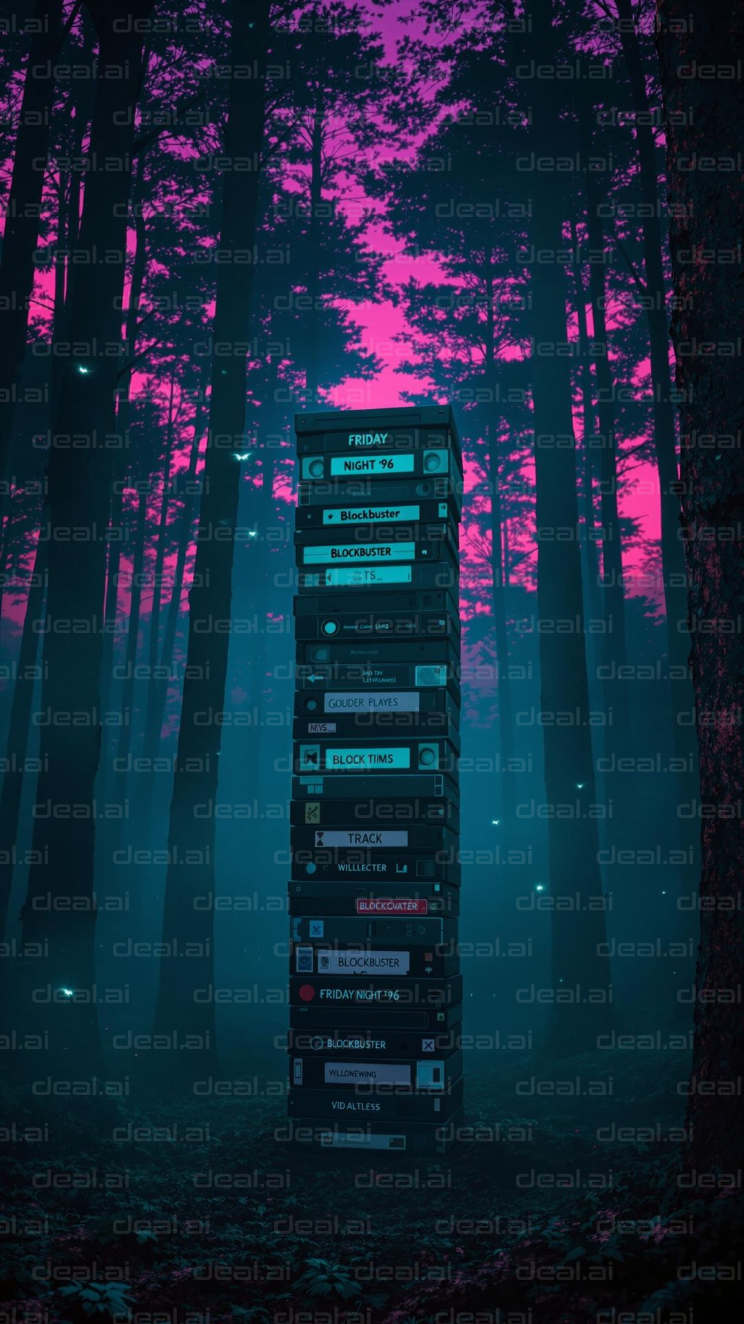 "Nostalgic Tapes in Enchanted Forest"