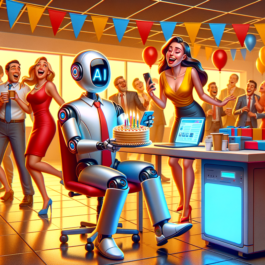 AI's Birthday Party at the Office