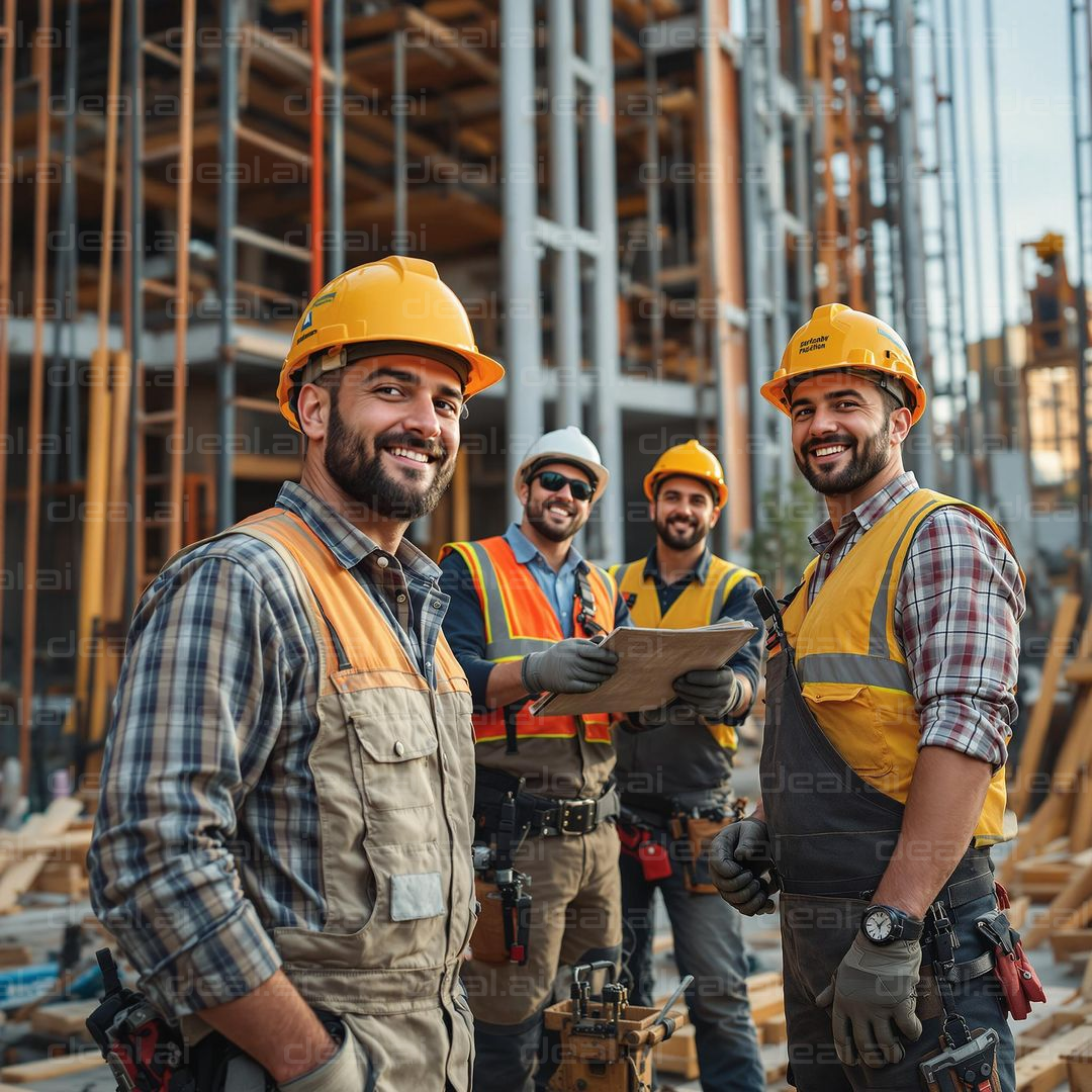 Construction Team at Worksite
