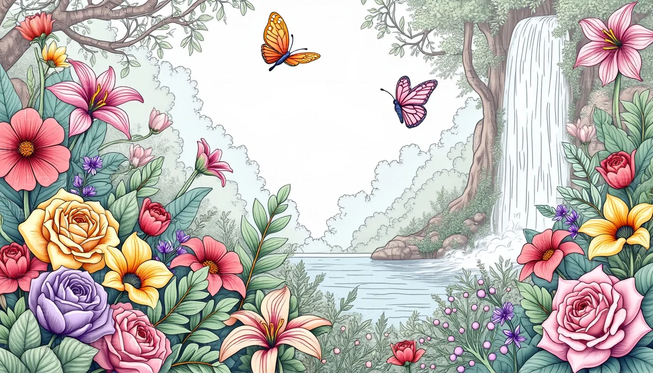 Butterflies in Floral Paradise