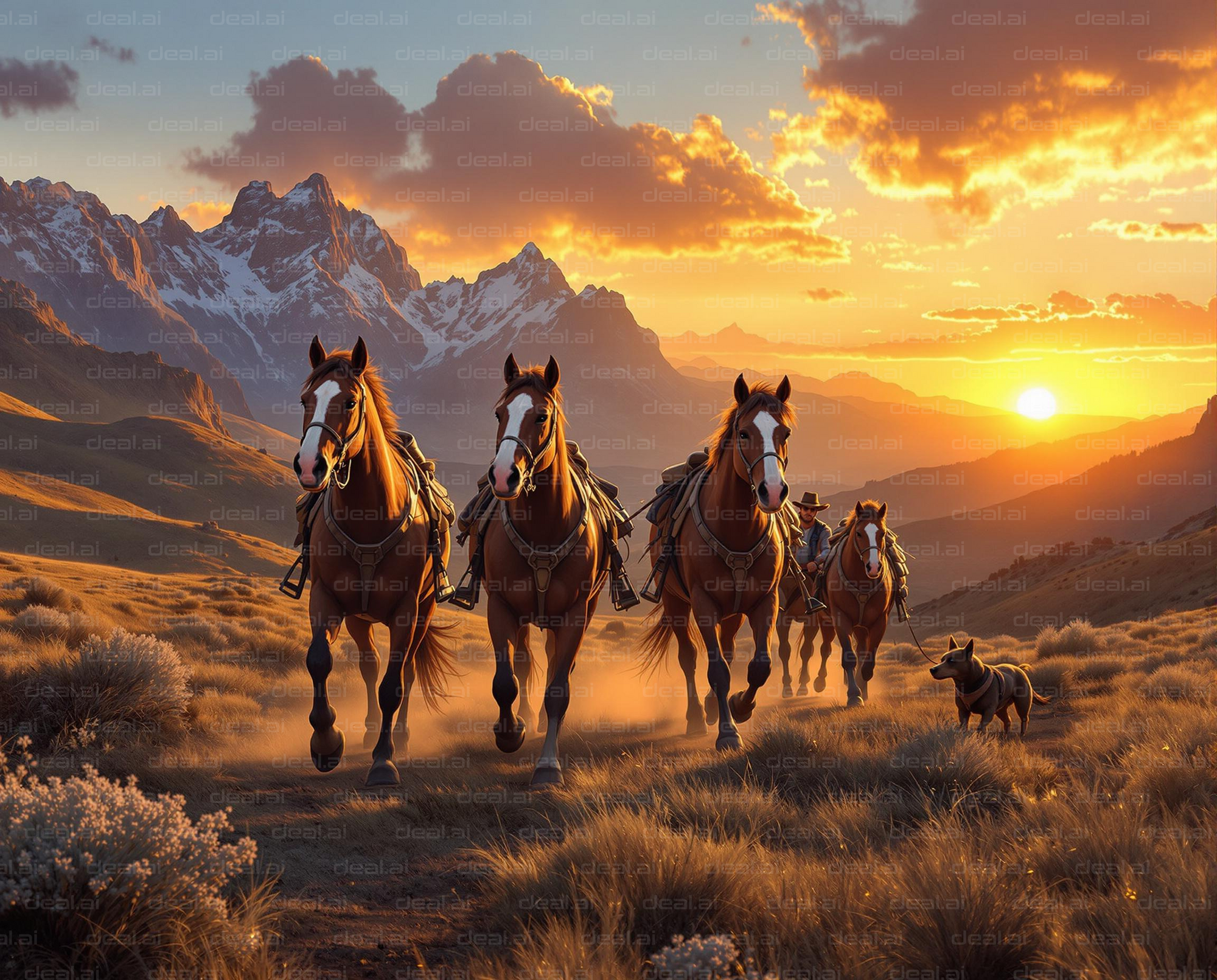 Sunset Ride Through the Mountains