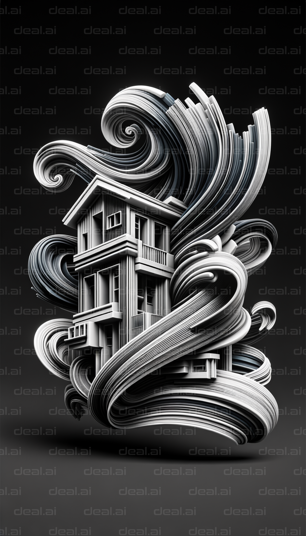 Swirling Paper Architecture Artistry