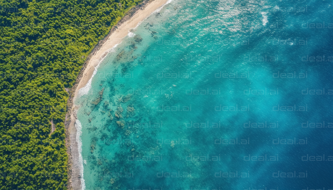 Tropical Coastline from Above