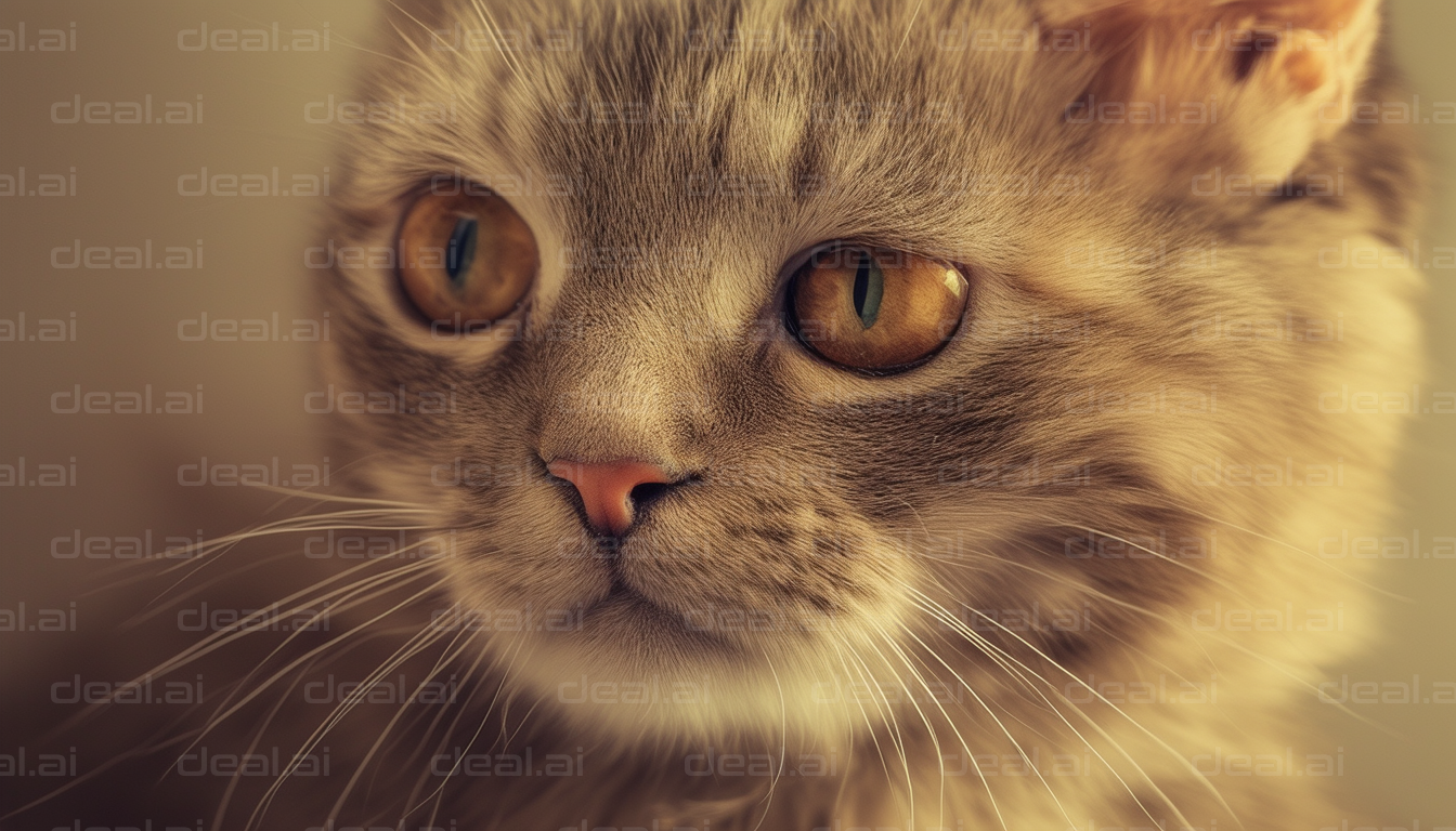 Golden-Eyed Cat Close-Up