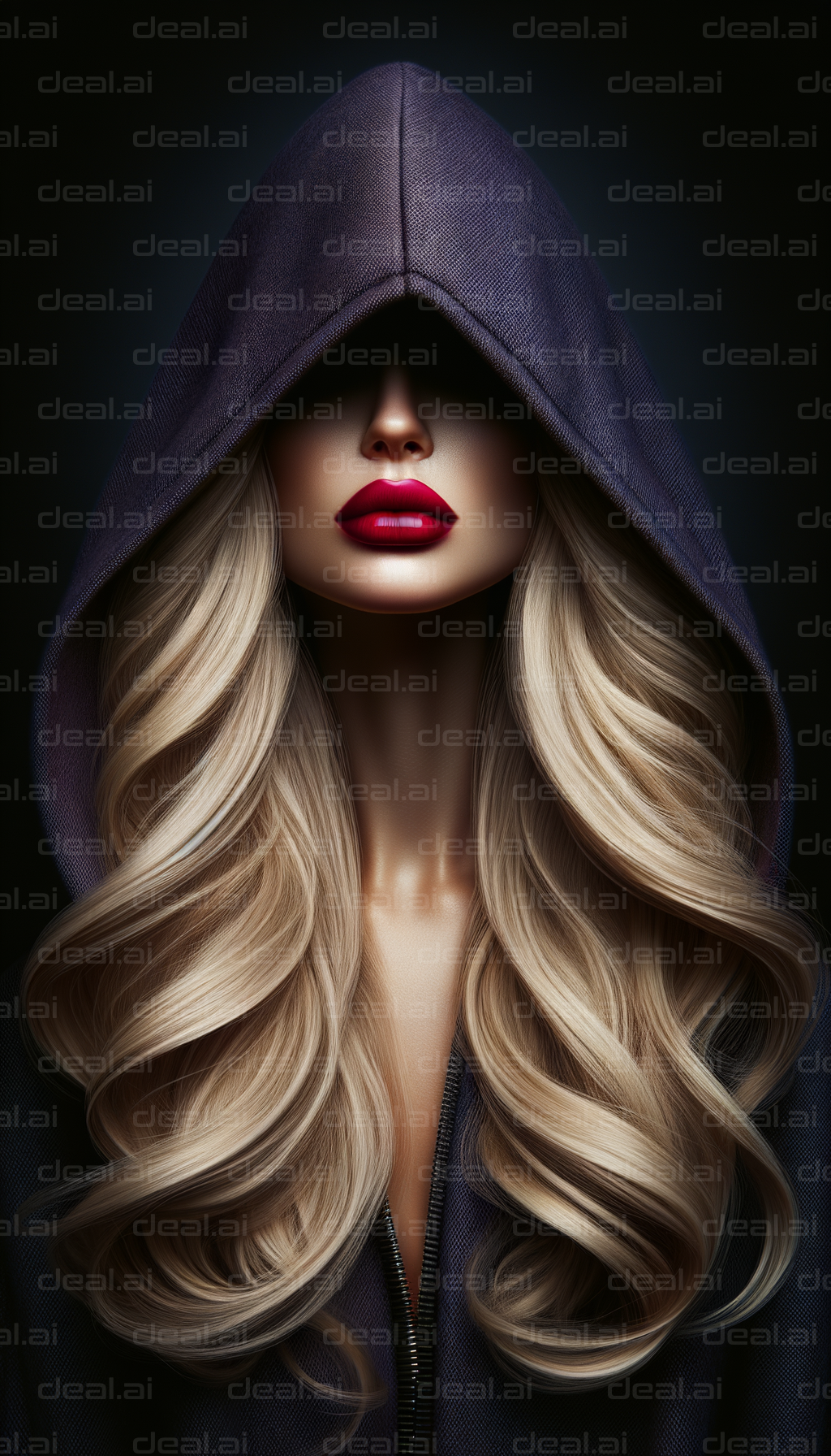 "Enigmatic Beauty: Hooded and Mysterious"