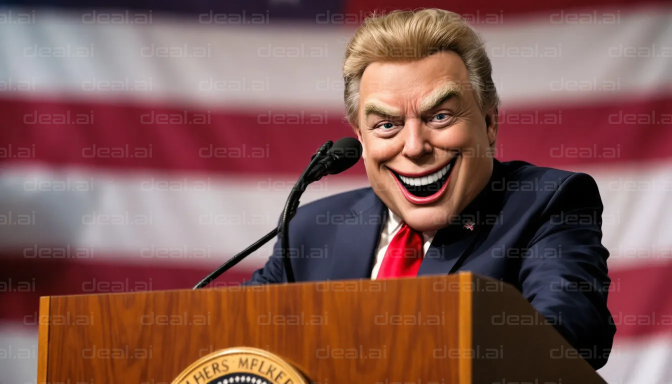 Cartoonish Political Speaker