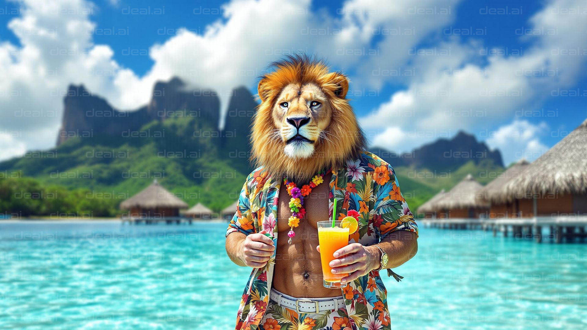 Tropical Lion Vacation