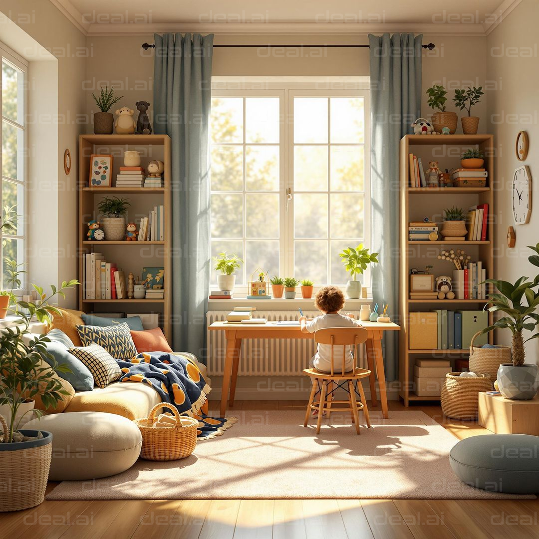 Cozy Child's Study Room