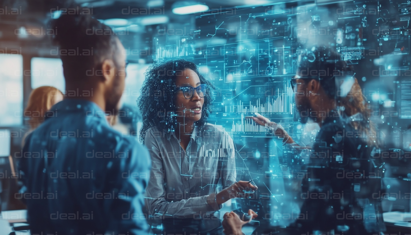 "Team Analyzing Data Holograms"