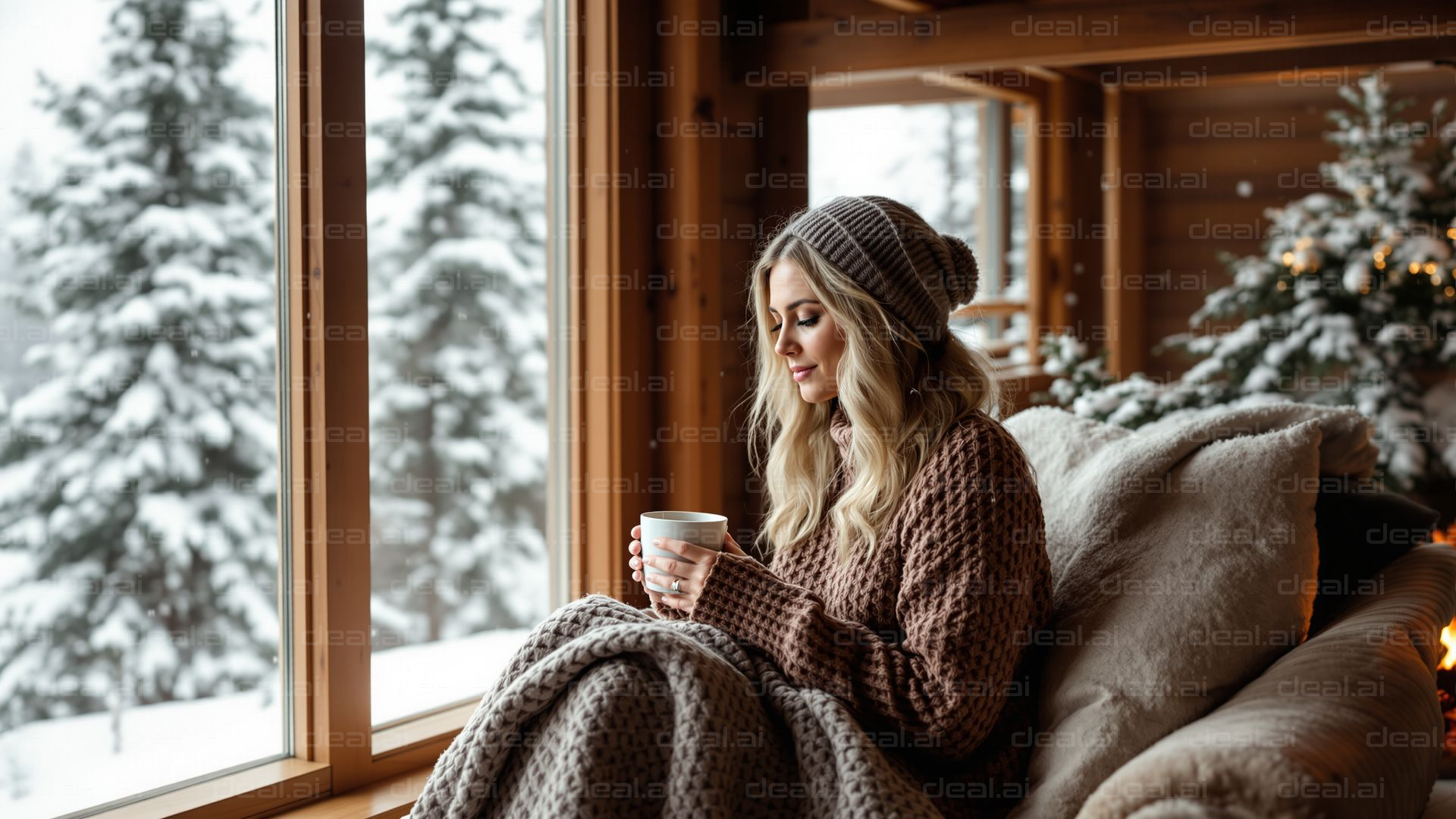 Cozy Winter Cabin Moment