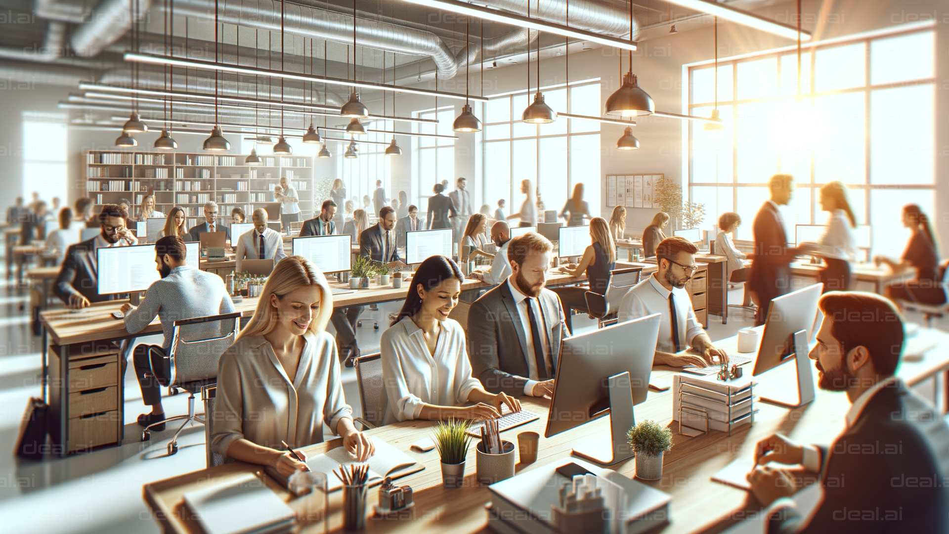 Modern Open Office Workspace