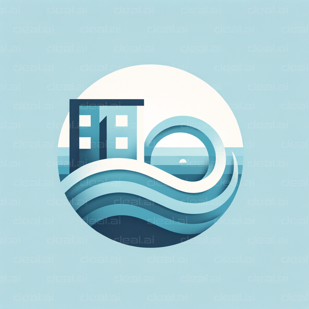 "Modern Oceanfront Logo Design"