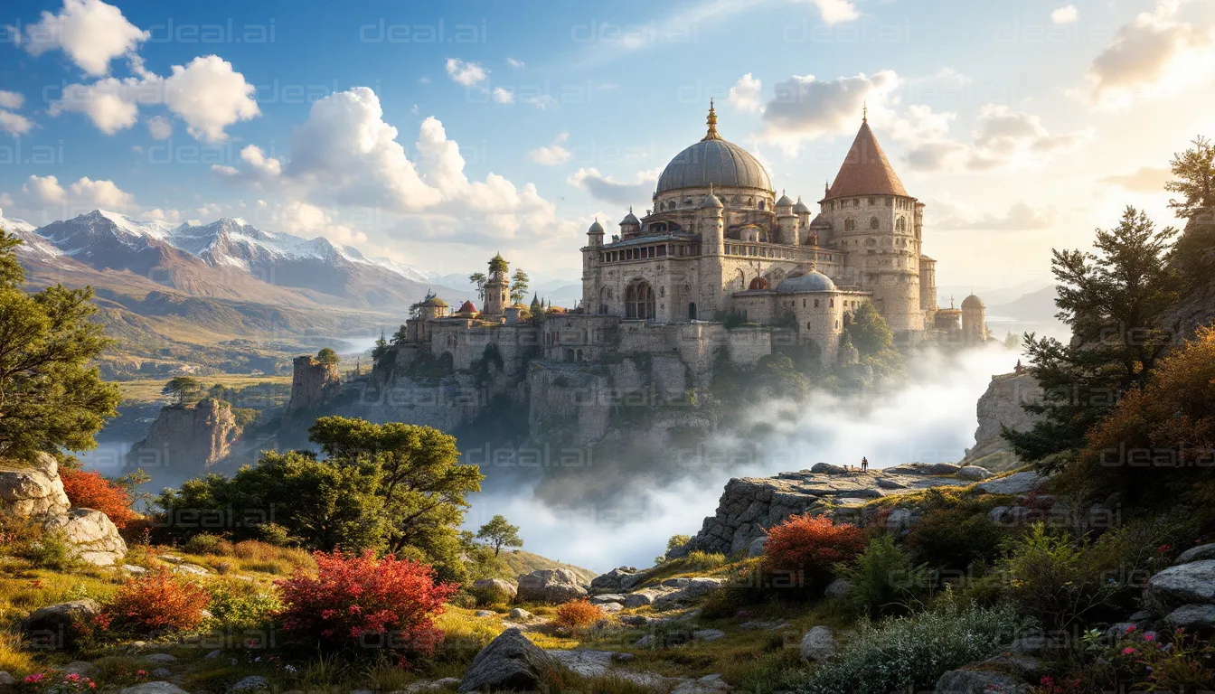 Misty Castle on Clifftop