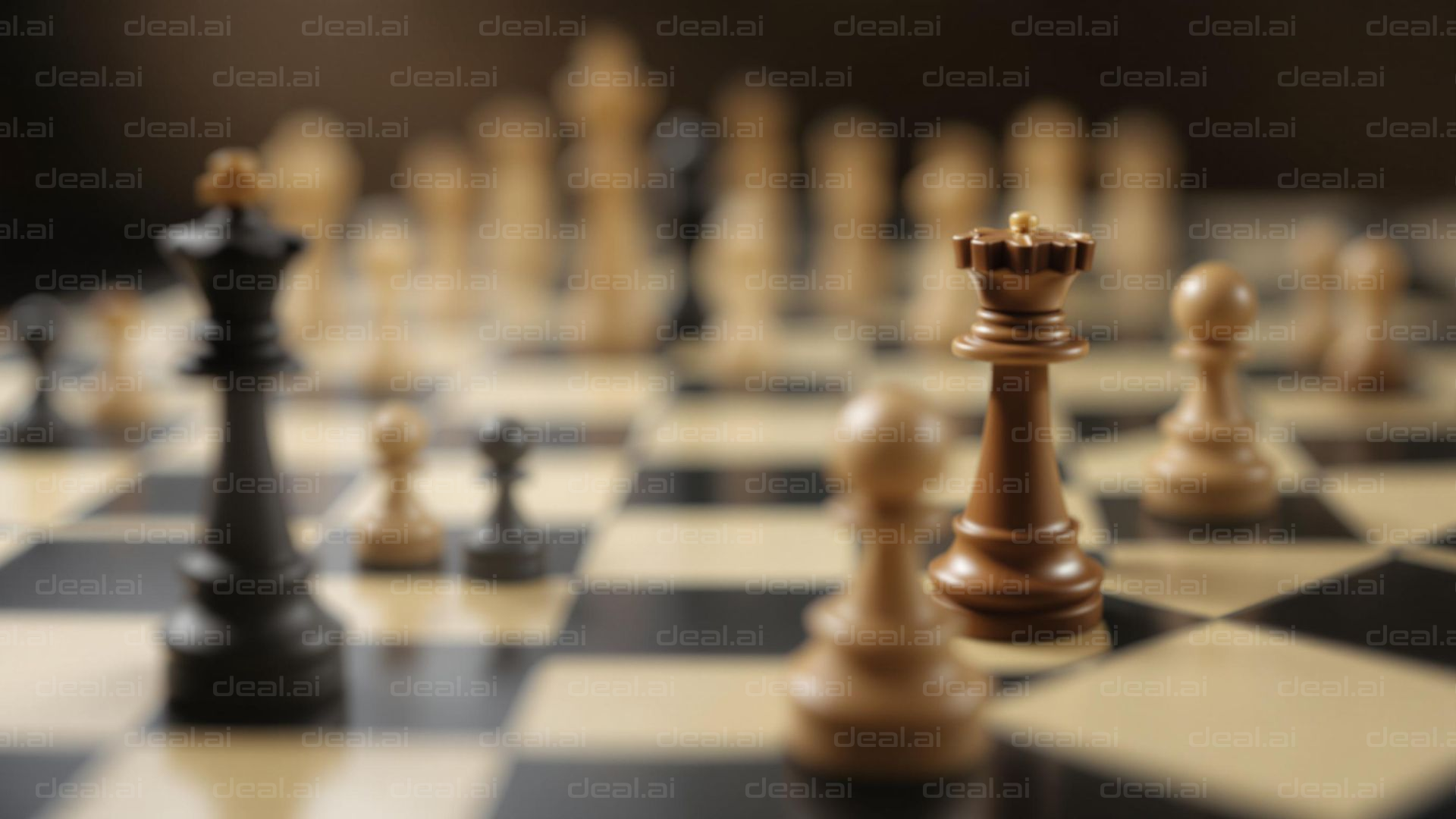 Chess Pieces in Battle Formation