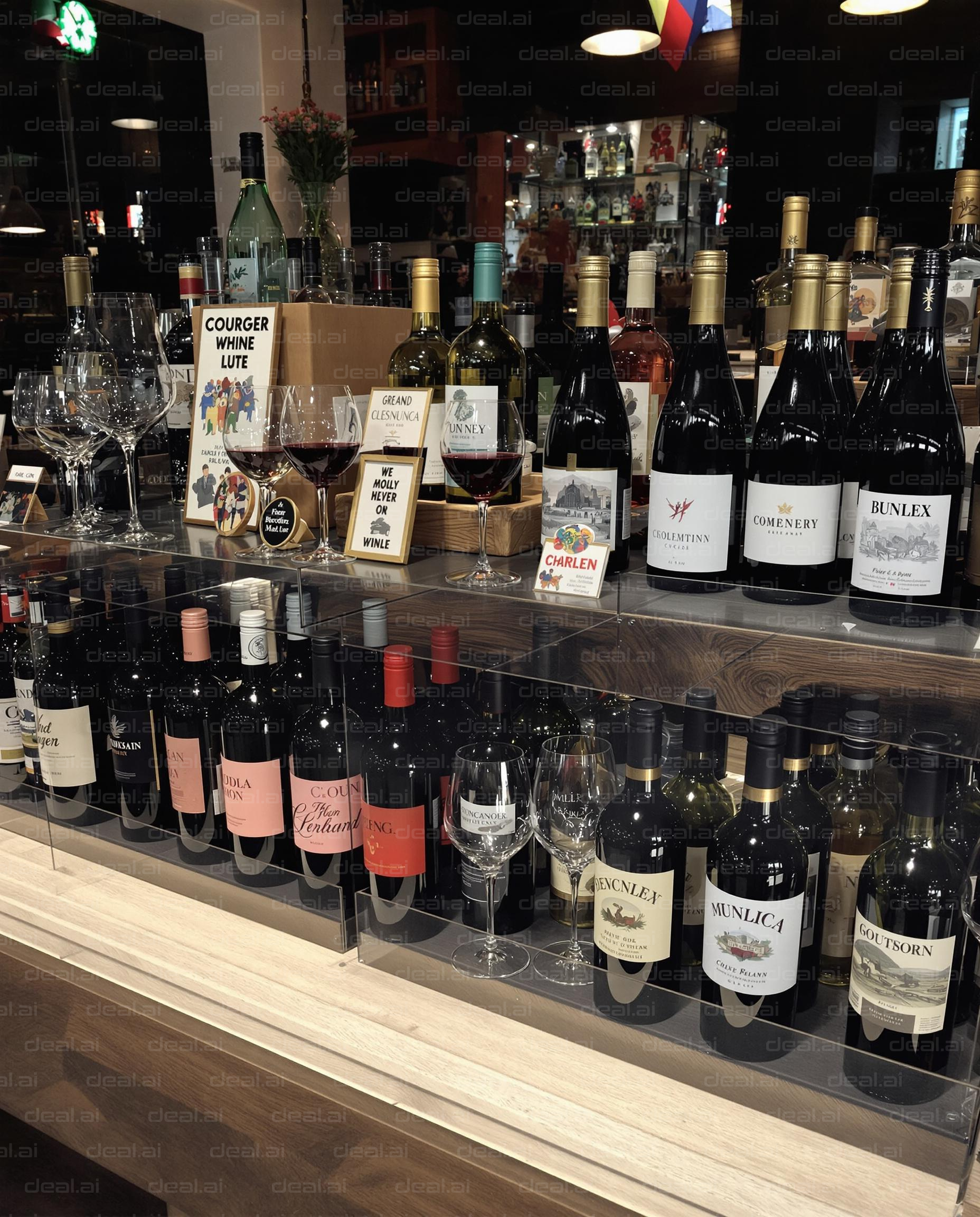 Diverse Wine Selection Display