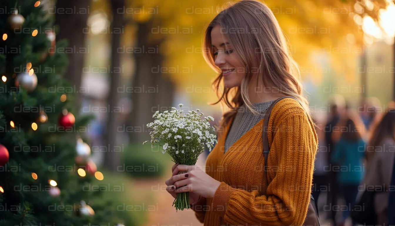 "Joyful Stroll in Autumn Splendor"