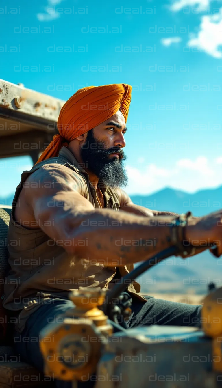 Turbaned Driver in the Sun