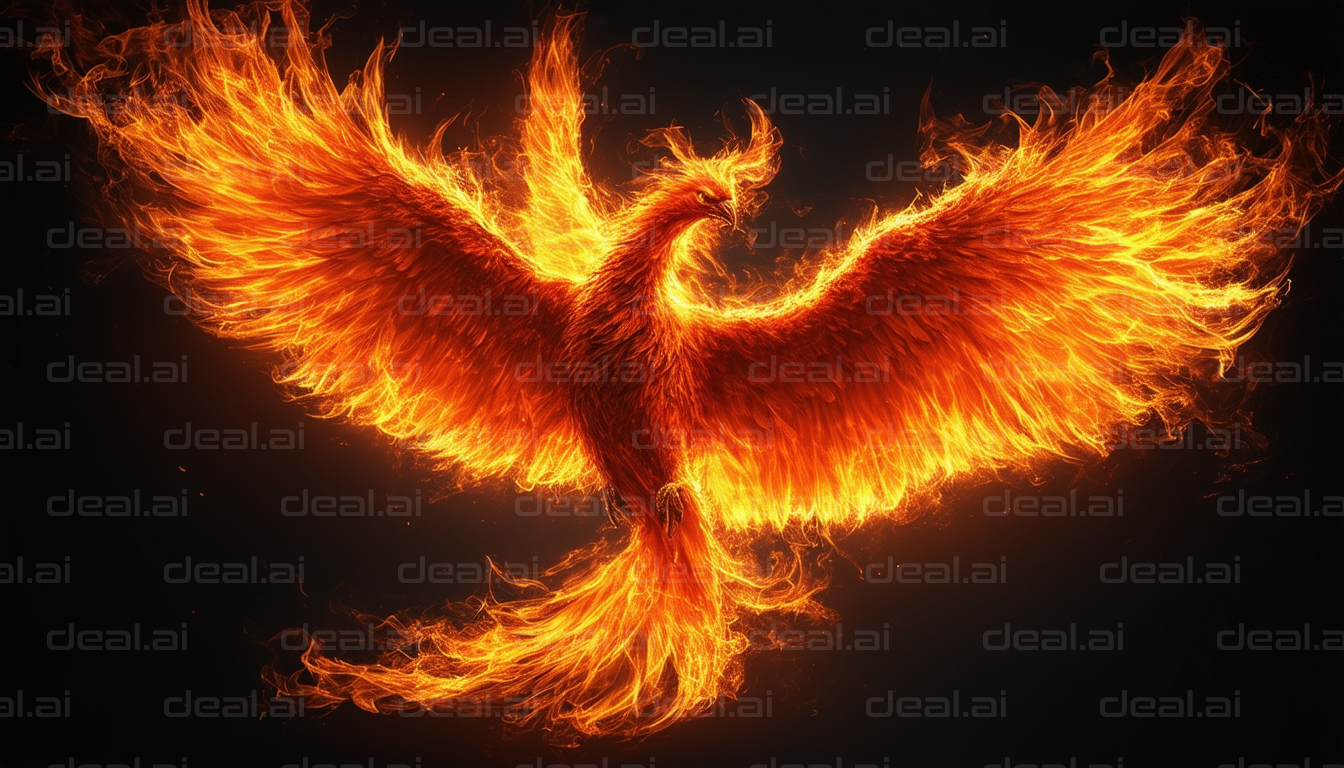 "Fiery Phoenix Ascends"